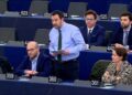 Matteo Salvini speaking about the future of Europe in the European Parliament