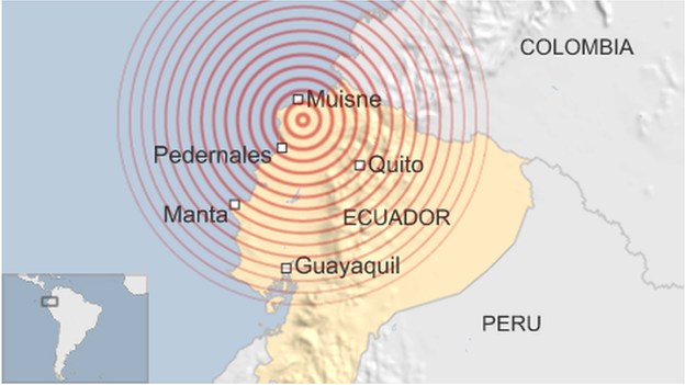 Ecuador earthquake epicente