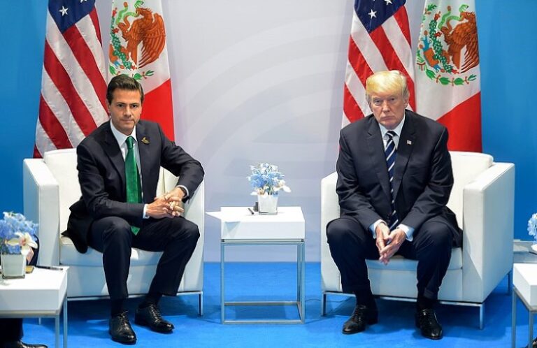 Donald Trump meeting with Mexican President Enrique Pena Nieto